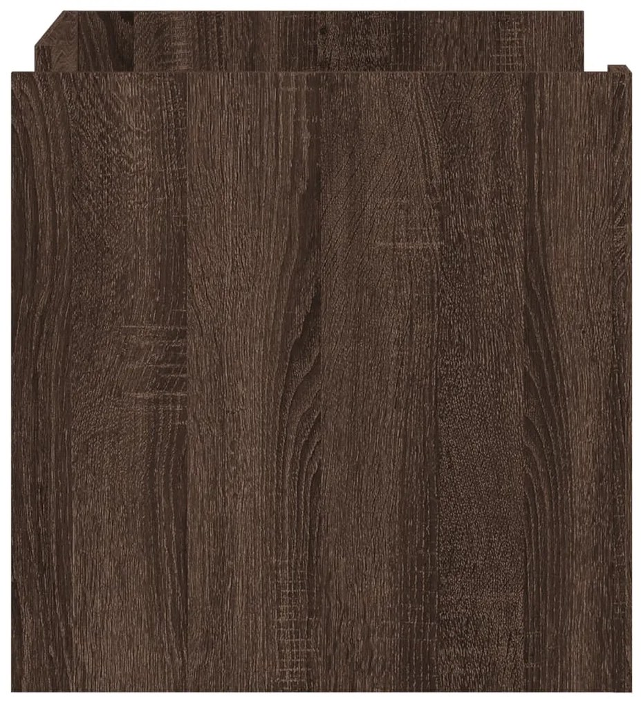 Mesa de centro 80x50x50 cm derivados madeira carvalho castanho