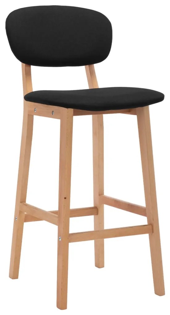 Bancos de bar 2 pcs tecido preto