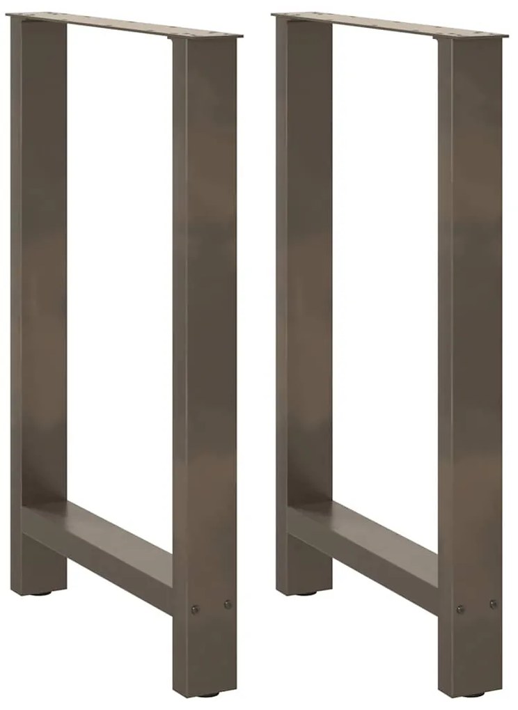 Pés de mesa de bar em aço natural, 2 peças, 60x(90-91) cm, aço