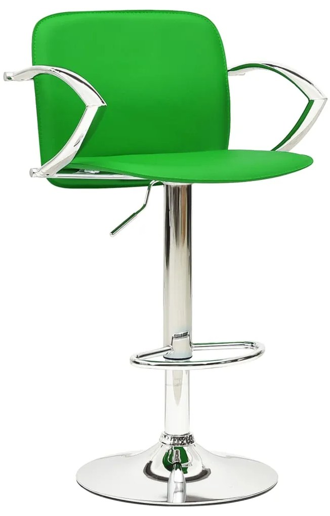 Bancos de bar 2 pcs couro artificial verde