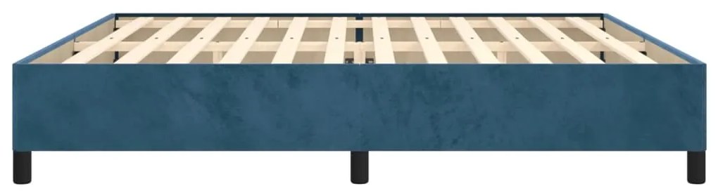 Estrutura de cama sem colchão 200x200 cm veludo azul-escuro