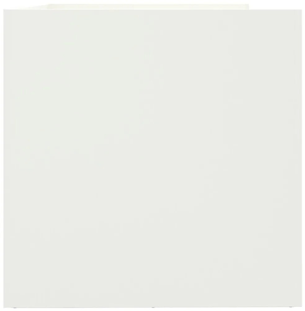 Vaso/floreira 62x47x46 cm aço branco
