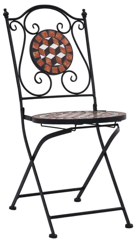 3 pcs conjunto bistro em mosaico azulejos de cerâmica terracota
