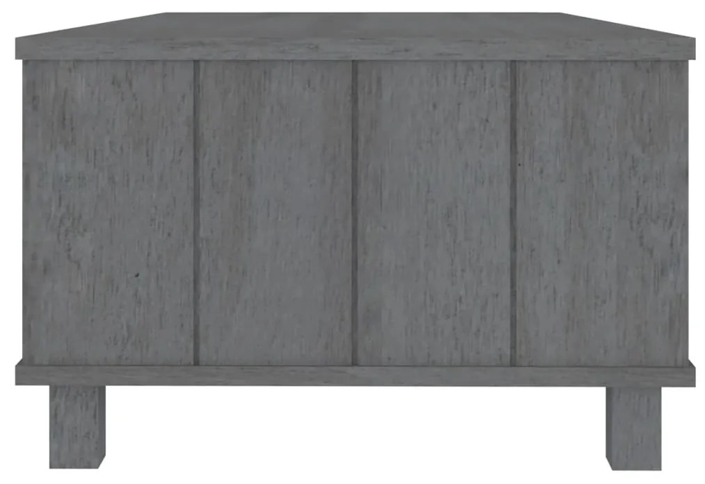 Mesa de centro 100x55x35 cm pinho maciço cinzento-escuro