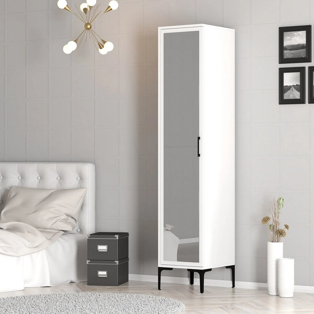 Roupeiro Kumsal R – Branco – 40 cm x 47,5 cm x 201,4 cm