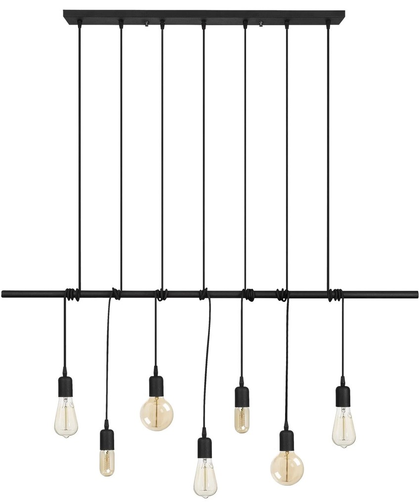 Candeeiro de Teto Salkım – Preto – 120 x 10 cm