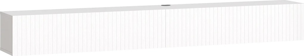 HOMCOM Móvel de TV suspenso 180cm, para TV de 182,88 cm, 2 portas basculantes, 180x25x22cm, branco | Aosom Portugal