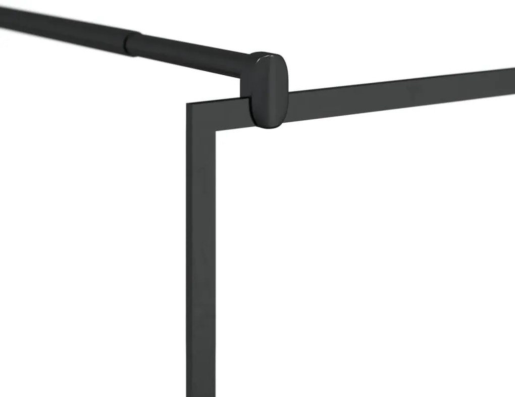 Divisória de chuveiro 80x195 cm vidro transparente ESG preto