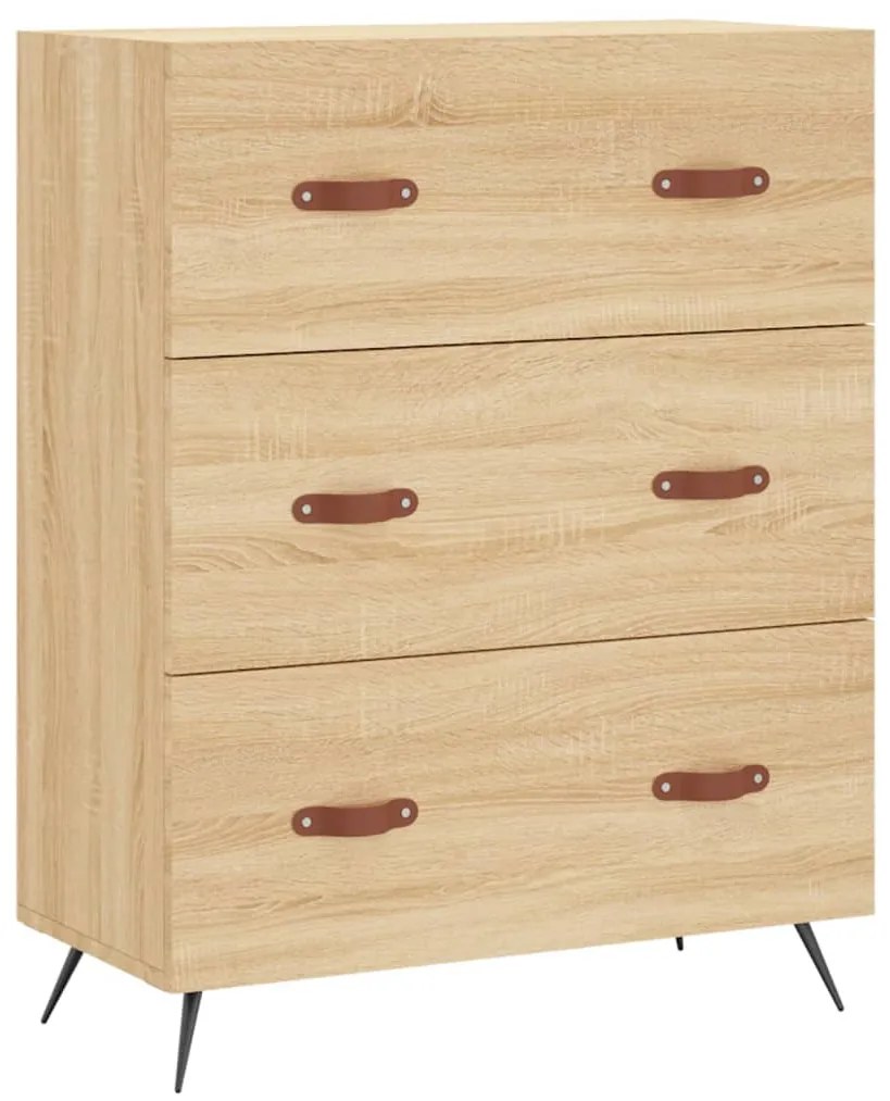 Armário alto 69,5x34x180 cm derivados de madeira cor sonoma