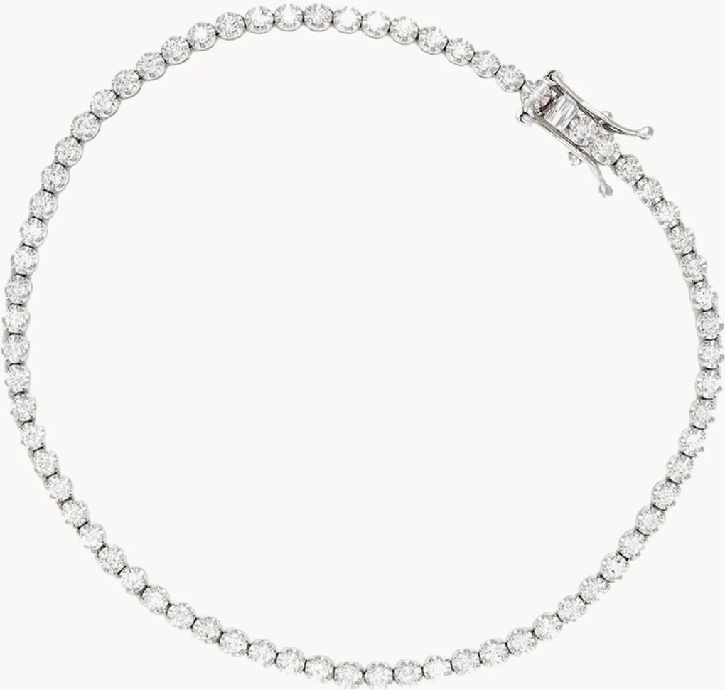 Pulseira em ouro branco com diamantes Rivière, 1 quilate