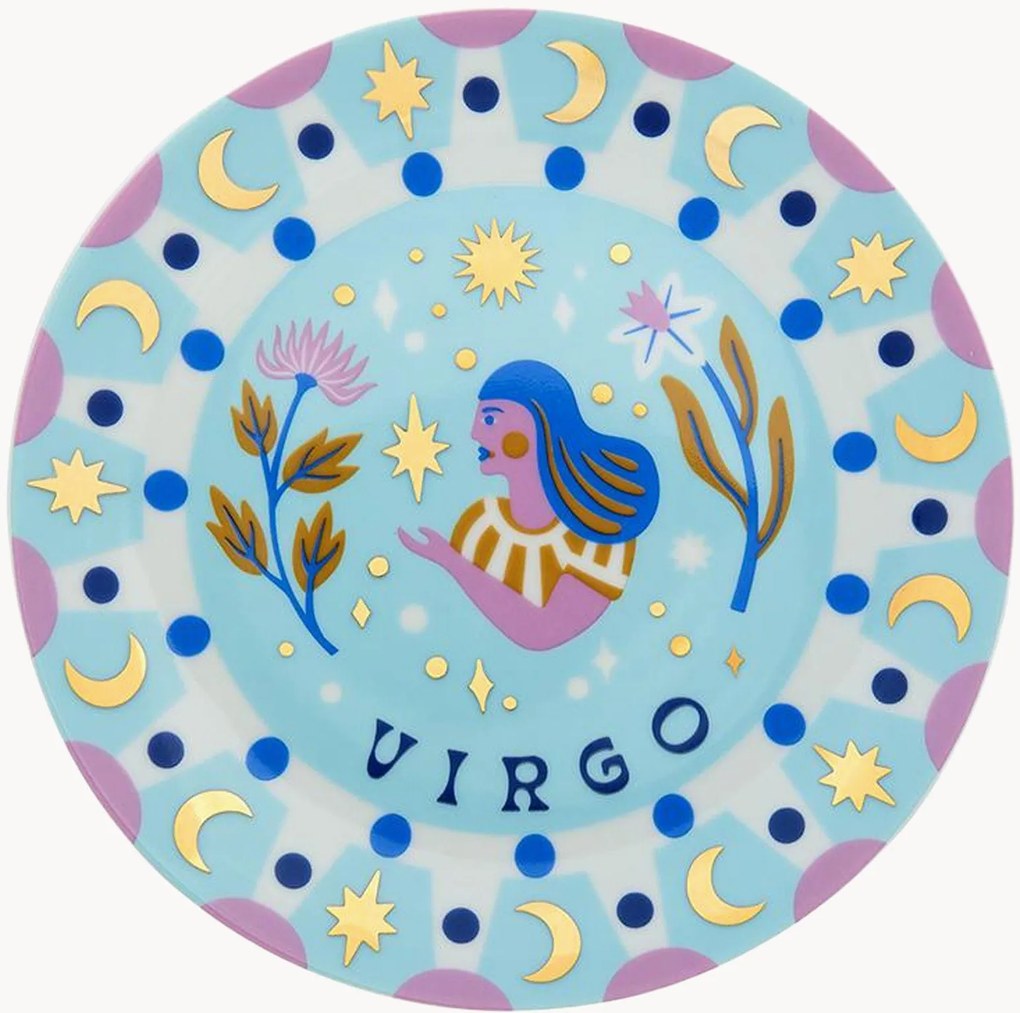 Prato de sobremesa em porcelana Virgo