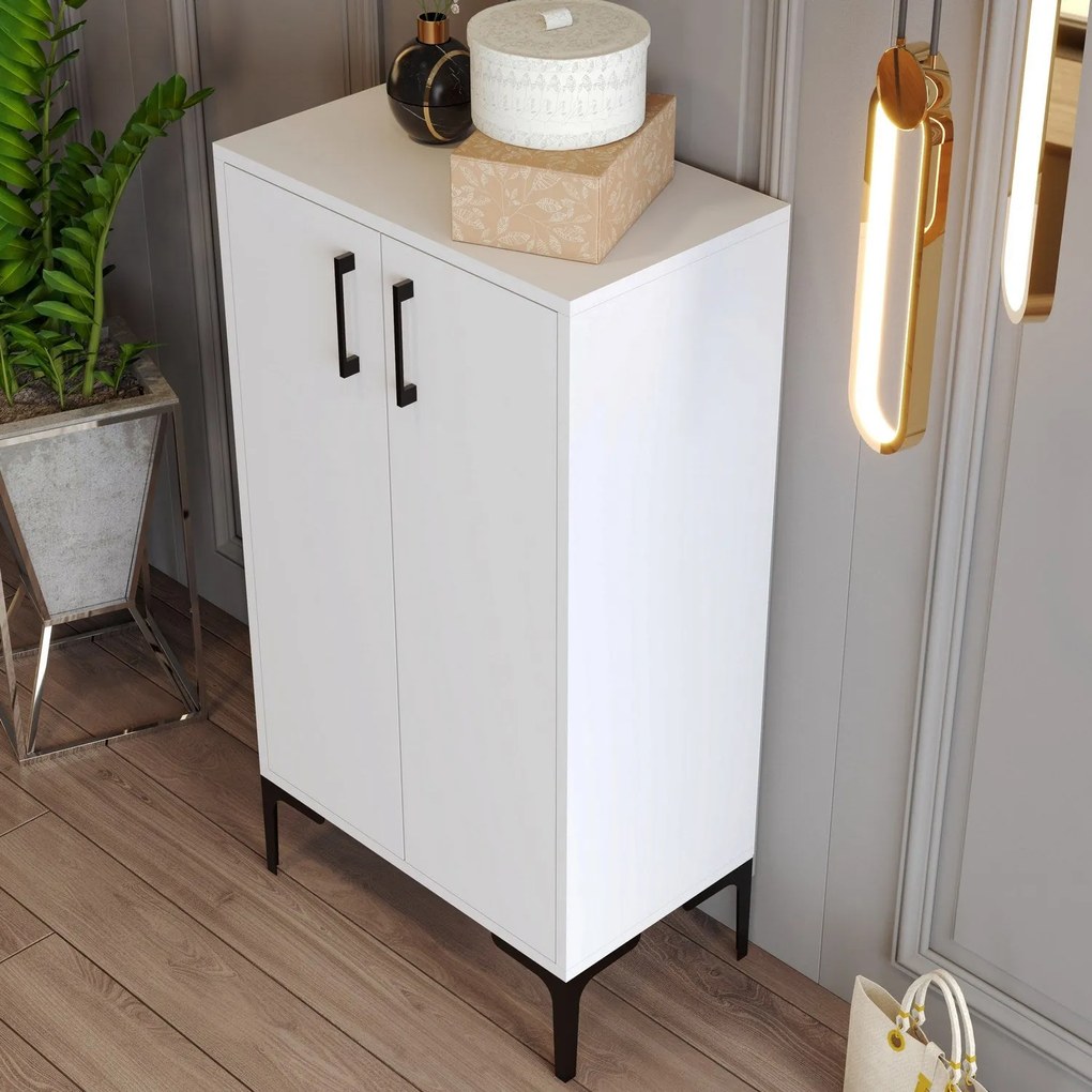 Sapateira Prag – Branco – 60x111x35 cm