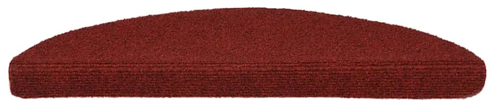 Tapetes de escada adesivos 30 pcs 56x17x3 cm vermelho