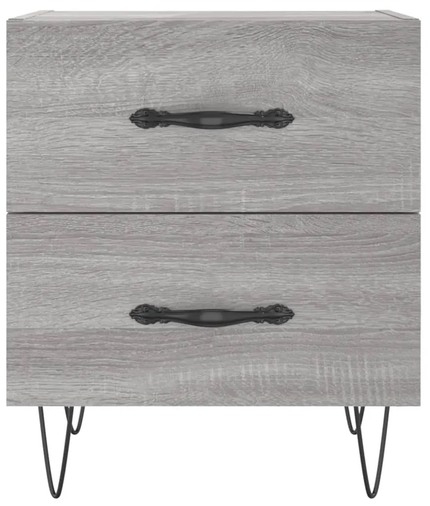 Mesas de cabeceira 2 pcs derivados de madeira sonoma cinza