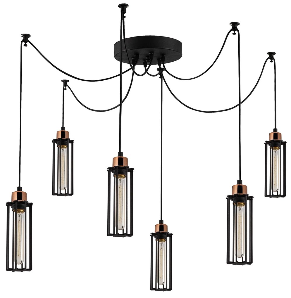 Candeeiro de Teto Likya – Preto – 128 cm x 110 cm