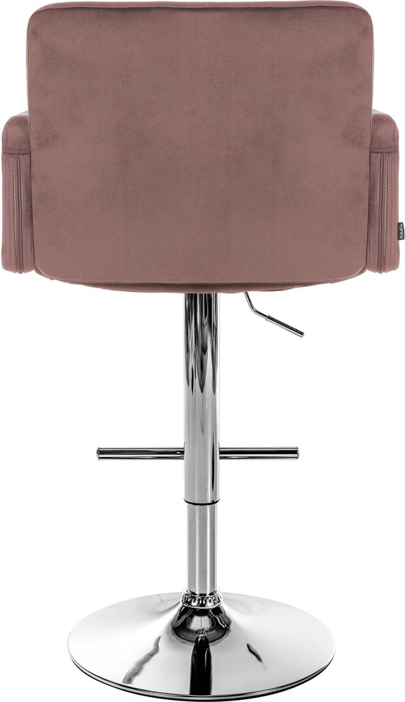 Banco de bar Los Angeles Veludo castanho