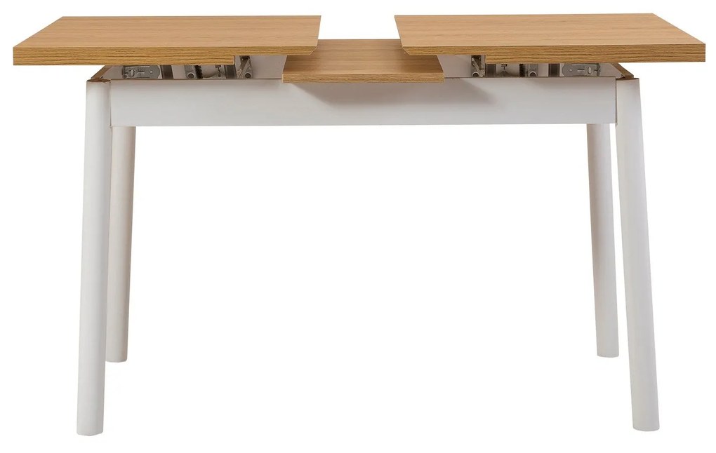 Conjunto de Mesa de Jantar Extensível e Cadeiras Oliver – Branco – Mes