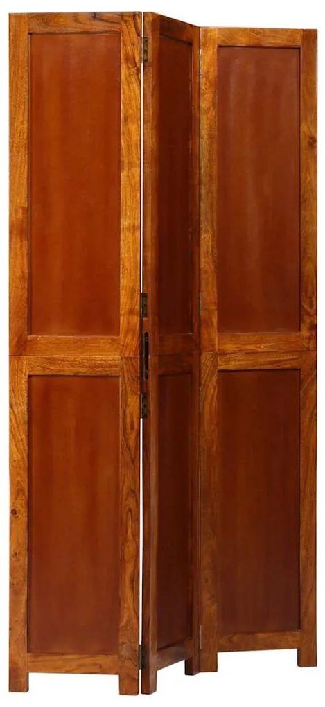 Divisor de Ambiente 3 Painéis Castanho Mel 35x1.5x160 cm Madeira Sólid