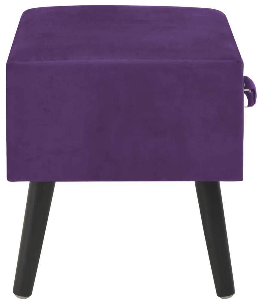 Mesas-de-cabeceira 2 pcs 40x35x40 cm veludo roxo-escuro