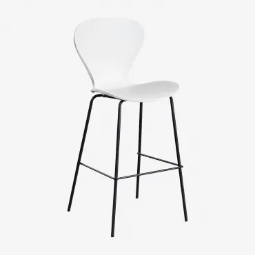 Taburete Alto Uit ↑75 Cm & Negro & Polipropileno Branco & Polipropileno - Sklum