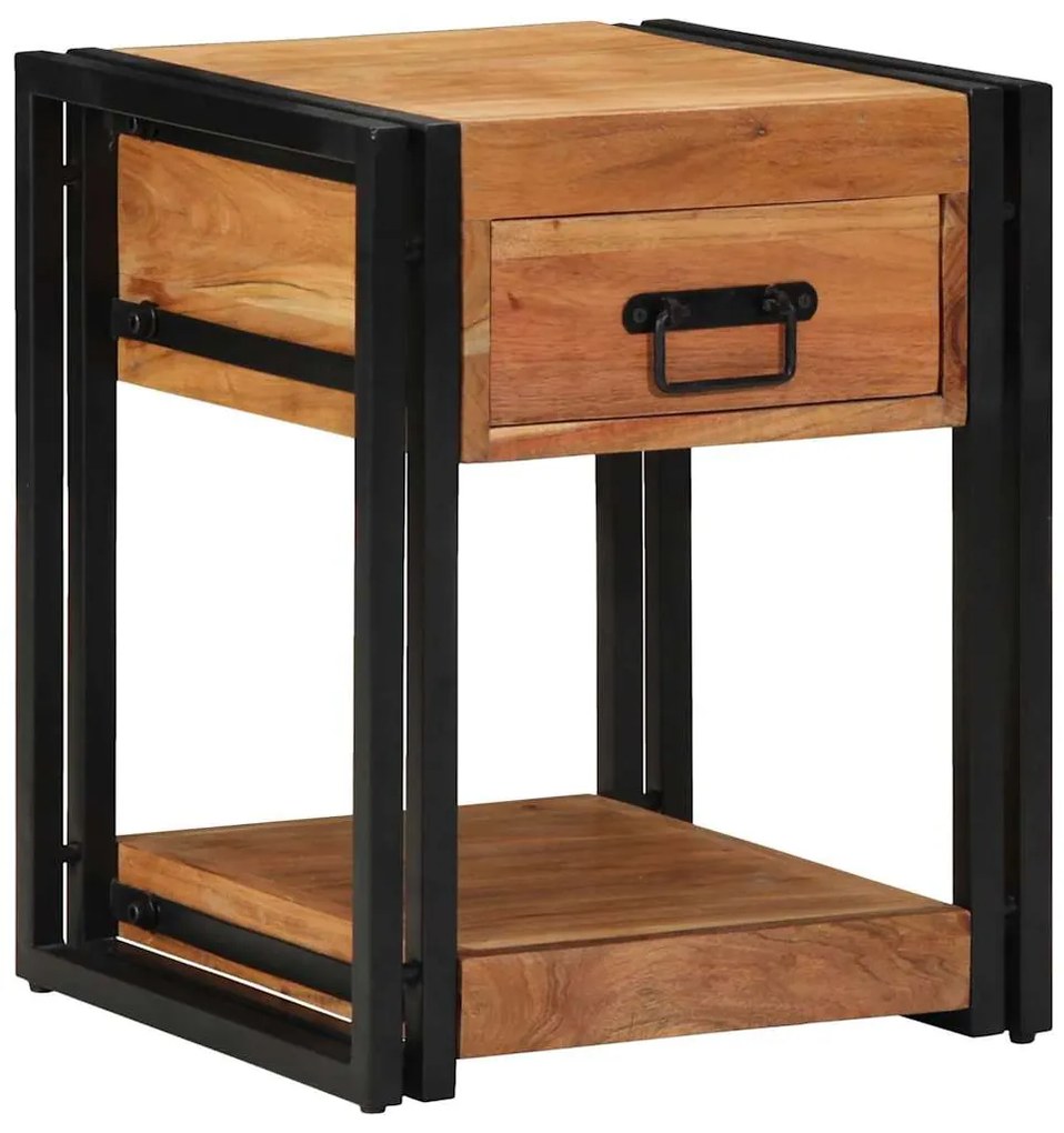 Mesa de Cabeceira 40x40x50 cm em Madeira de Acácia Sólida