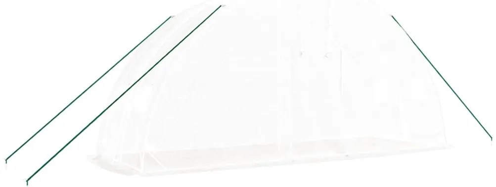 Estufa com estrutura de aço 12 m² 6x2x2,85 m branco