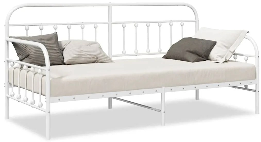 Estrutura de cama vidaXL Branca 90x190 cm Aço