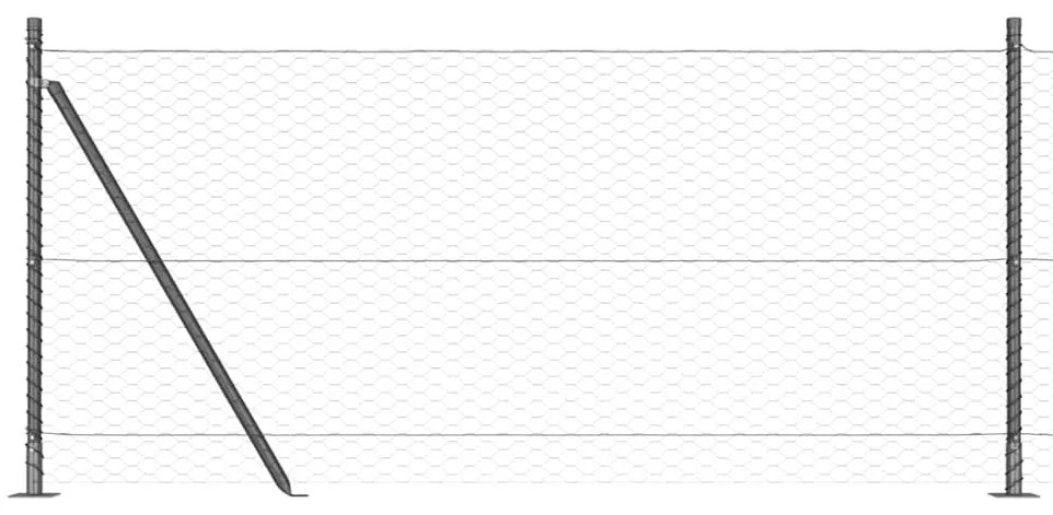 Cerca Hexagonal vidaXL Cinza 0.8x100 m Aço
