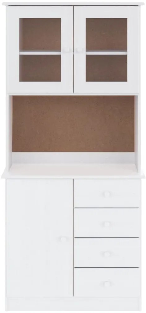 Aparador alto ALTA 77x35x165 cm madeira de pinho maciça branco