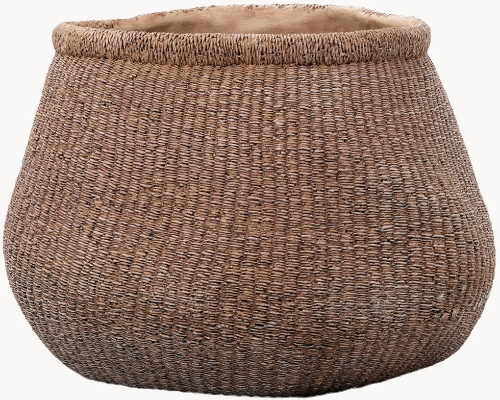 Vaso de flores em concreto artesanal Faux-Puff, Alt 30 cm