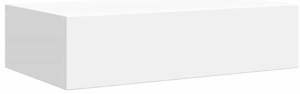 Prateleiras de parede com gavetas 2pcs MDF 40x23,5x10 cm branco