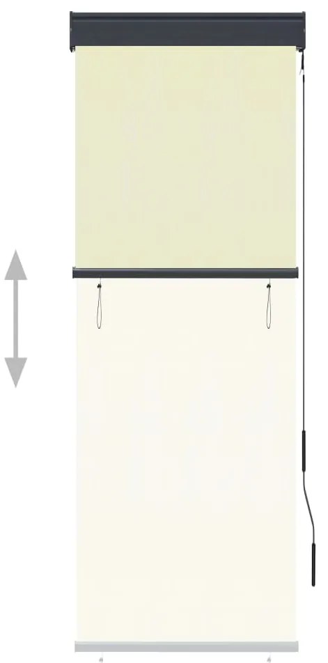 Estore de rolo para exterior 60x250 cm creme
