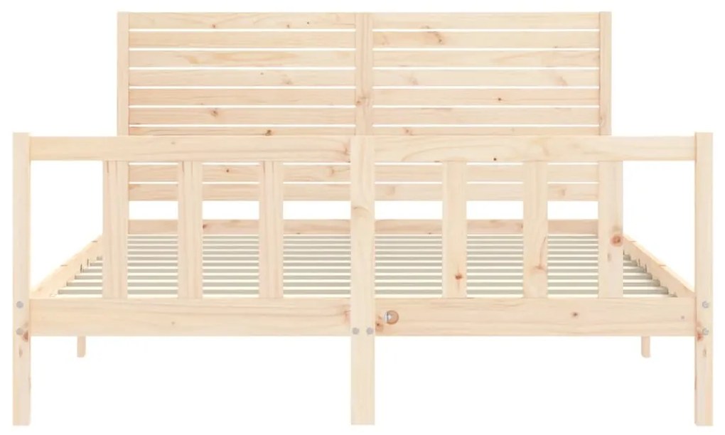 Cama sem colchão 160x200 cm madeira de pinho maciça