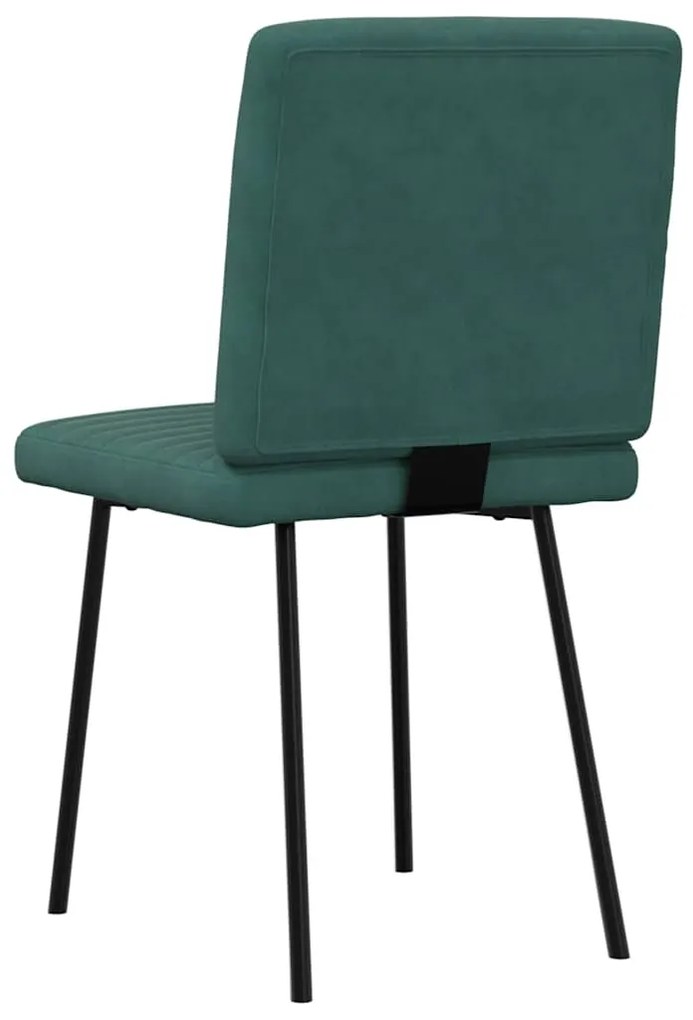 Cadeiras de jantar 2 pcs veludo verde-escuro