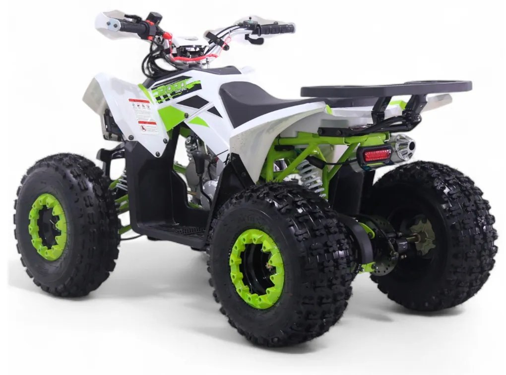 Mini Moto 4 gasolina para crianças automática 125cc Roan Coyote R8 Ecrã digital e com e marcha-atrás Verde