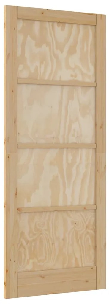 Porta Interior 'ORKDAL'86x211x4 cm de Madeira Sólida de Pinho