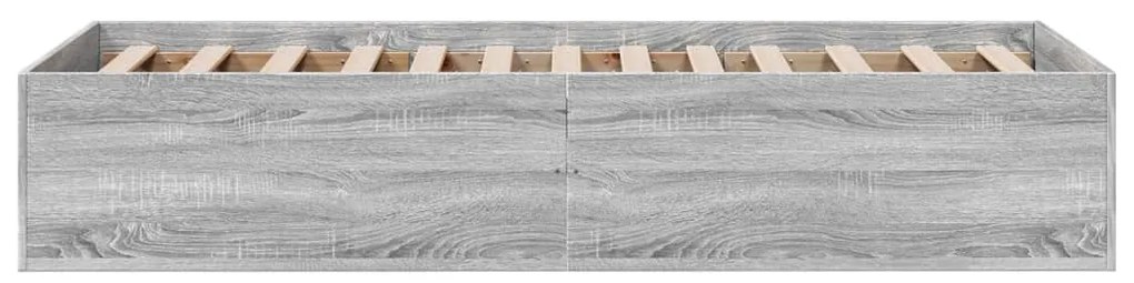 Estrutura cama 90x190 cm derivados de madeira cinzento sonoma
