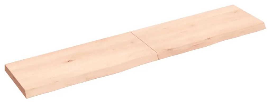 vidaXL Prateleira de parede 140x30x(2-4)cm carvalho maciço não tratado