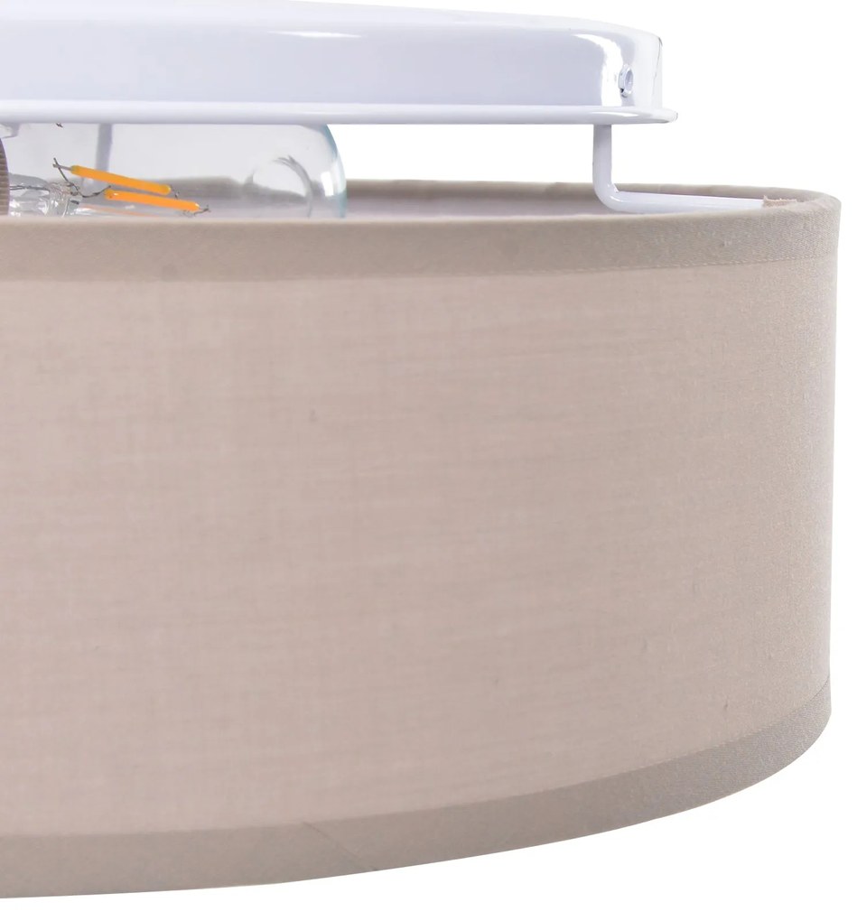 Luzes de Teto Embutidas Taupe Ø 38 cm Tecido E27