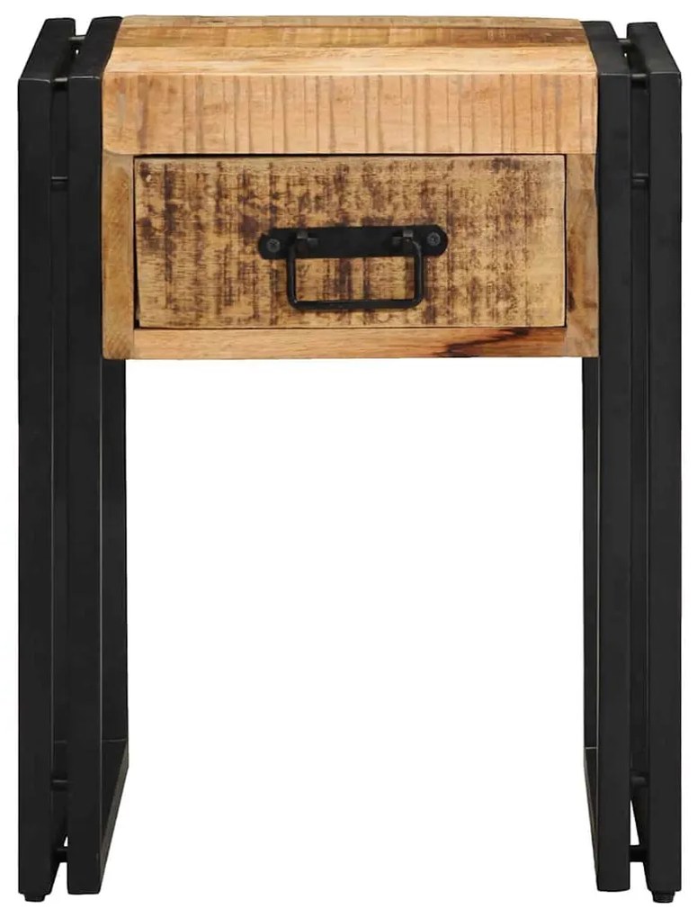 Mesa de Apoio vidaXL 40x40x50 cm Madeira de Mangueira Rústica