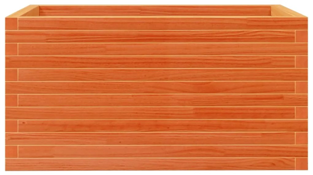 Vaso/floreira de jardim 90x60x45,5 cm pinho maciço castanho mel