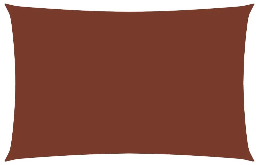 Para-sol estilo vela tecido oxford retangular 2x4,5 m terracota