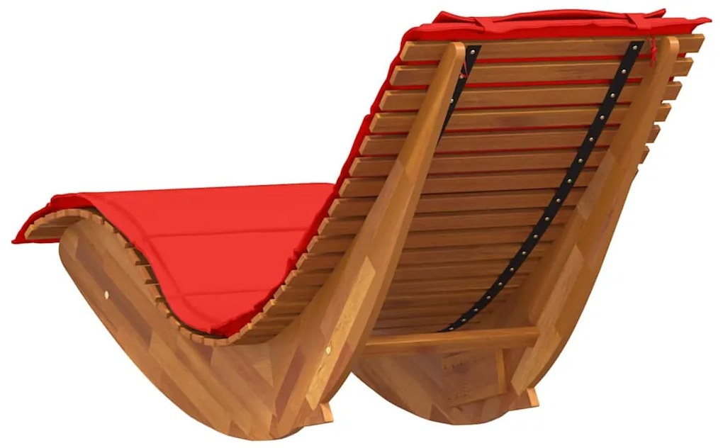Espreguiçadeiras de Balanço com Almofadas 2 pcs Madeira Sólida Acácia