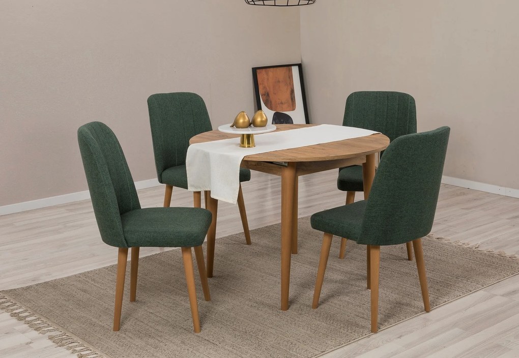 Conjunto de Mesa de Jantar Extensível e Cadeiras Vina – Pinho Atlântic