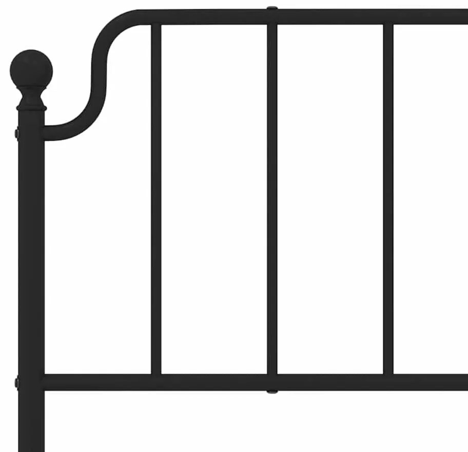Cabeceira de cama 180 cm metal preto