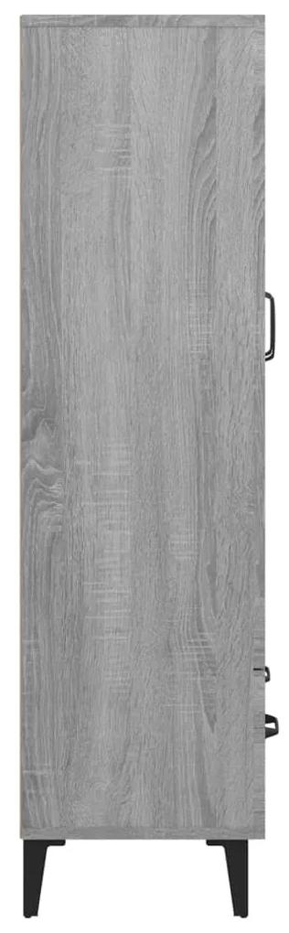 Armário alto 70x31x115 cm madeira processada cinzento sonoma