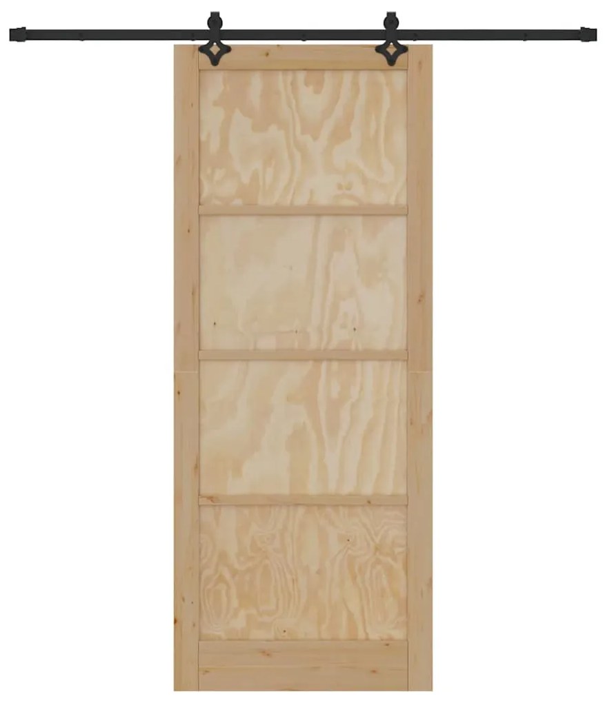 Porta Deslizante com Conjunto de Ferragens 'ORKDAL'Madeira de Pinheiro