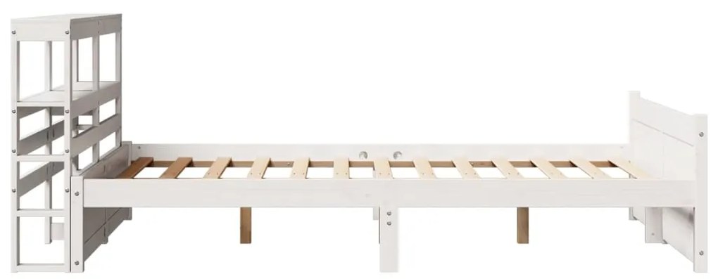 Estrutura de cama c/ cabeceira sem colchão 140x200 cm branco