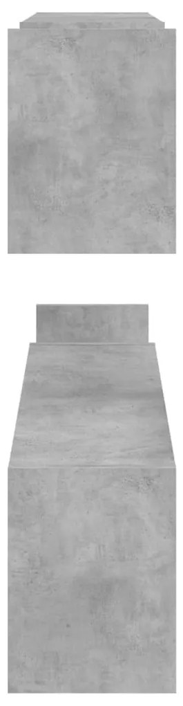 Estantes de parede 2 pcs derivados de madeira cinza cimento