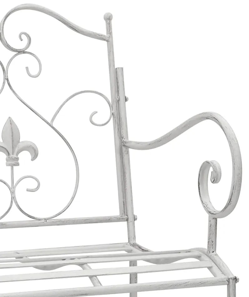 Banco Branco Metal 104 x 54 x 93 cm Durável Banco Exterior